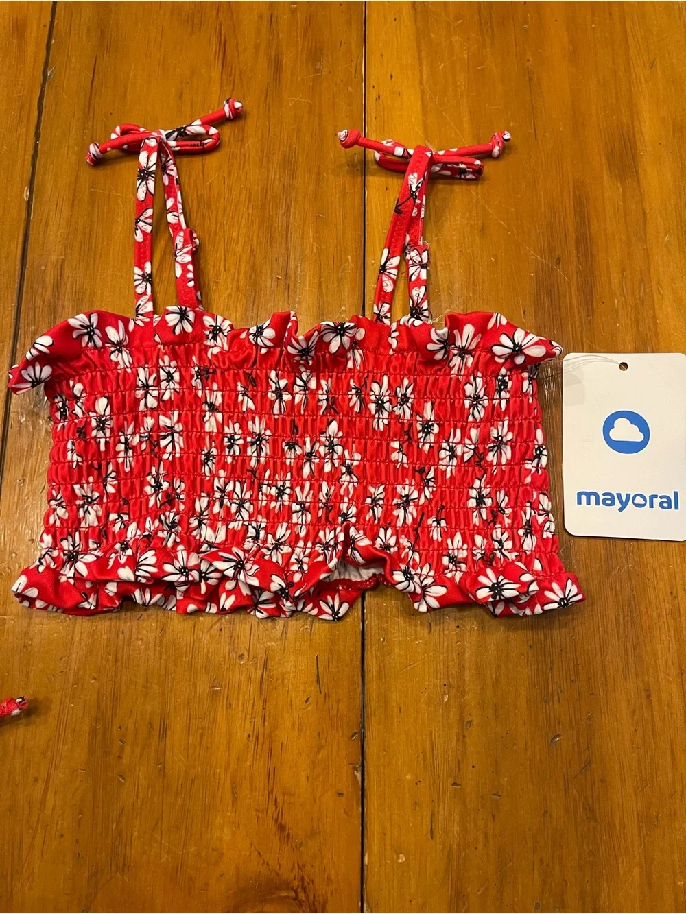 Mayoral Red Floral Print Swimwear